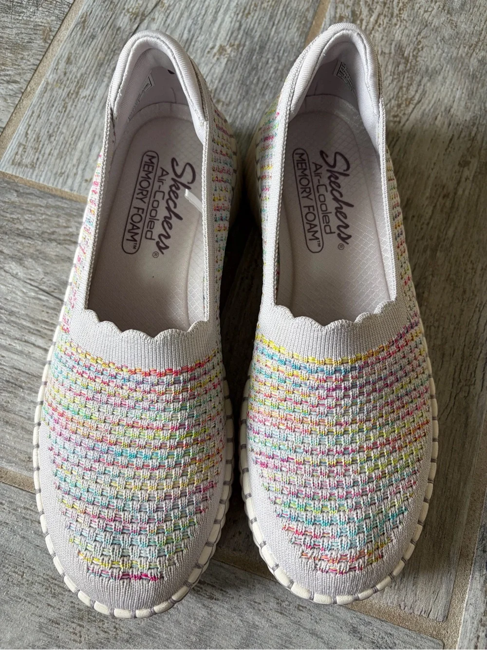 Skechers Pink Multicolor Slip-On Shoes sneakers 7 new